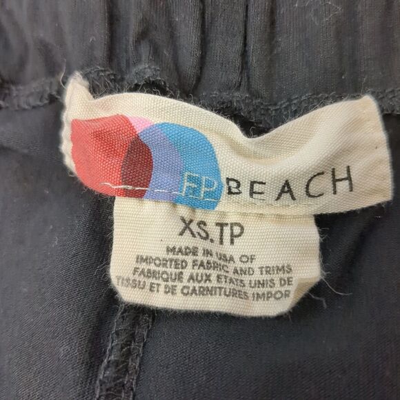 Free People Beach One-Piece Wide Leg Black Stretchy Boho Dream Jumpsuit Size XS - Picture 4 of 5